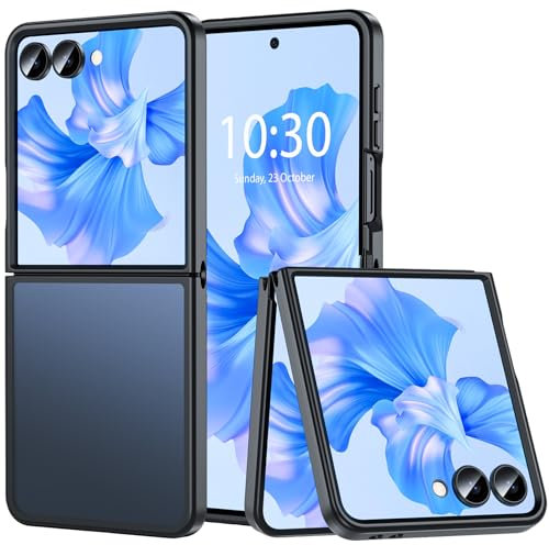Hensinple für Samsung Galaxy z flip 7 hülle,Militärschutz Case für Samsung z flip 7 hülle Anti-Rutsch Anti-Kratz,Wireless Charging Kompatibel Ultra-Slim handyhülle flip 7 Stoßfest Langlebiges,Schwarz