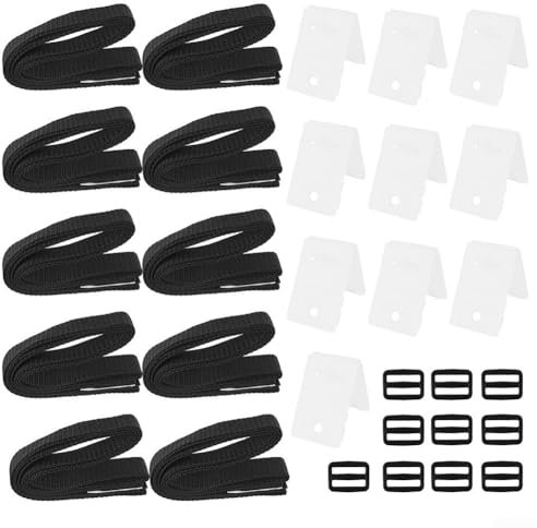 Kit de fixation pour bâche de piscine solaire, sangles de fixation pour bâche de piscine solaire (10 pièces)