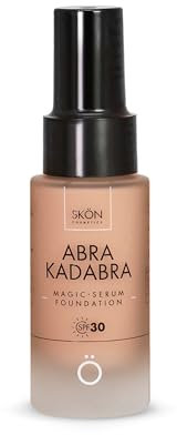 Skön Abrakadabra Soft Matt Foundationsserum mit Sonnenschutz SPF30, Gesichtsserum Hyaluronsäure und Vitamin E, einheitliches Sonnenfundament mit samtigem Finish für Mischhaut und fettige Haut, 30 ml