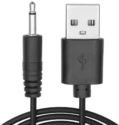 XINXINGDINGSHENG 2 Pcs USB to 2.5mm Male DC Charger Cable, 2.5mm Mono Audio Cable, 100cm Fast Charging Replacement Cord, USB to DC 5V Connector, Durable Power Cable for Multiple Devices