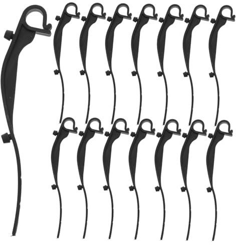SEWACC 50 Pack Gutter Mesh Clips Plastic Gutter Guard Fixings Windproof Fastening Hooks for Roof Drainage Maintenance Leaf Guard Installation and Universal Attachment