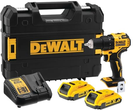 DeWalt DCD708D1T-QW 18V XR Brushless Akku-Bohrschrauber 65Nm, 2-Gang, 13 mm Schnellspannbohrfutter, 1× 2,0Ah Akku + Ladegerät + TSTAK-Koffer