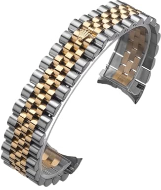 13-21mm Edelstahlband für Rolex Oyster Perpetual Datejust | Metall Armband Verdeckte Schließe Rundanstoß Casual Dress Herren Damen