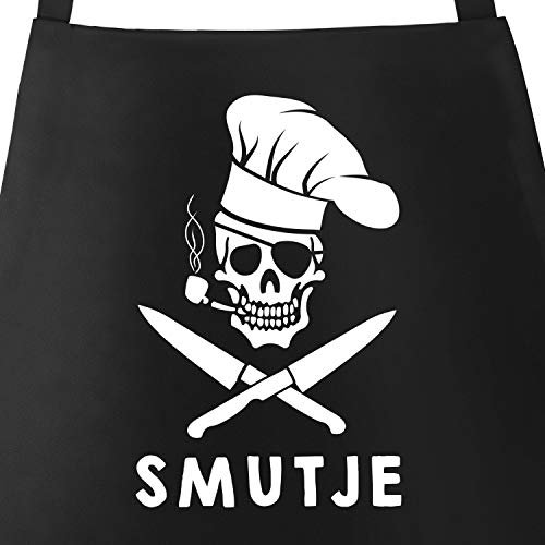 MoonWorks Grill-Schürze Smutje Koch Smutje Pirat schwarz unisize