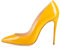 EDEFS Spitze Damen Pumps Bequeme Lack Stilettos Elegante High Heels Gelb Größe EU43