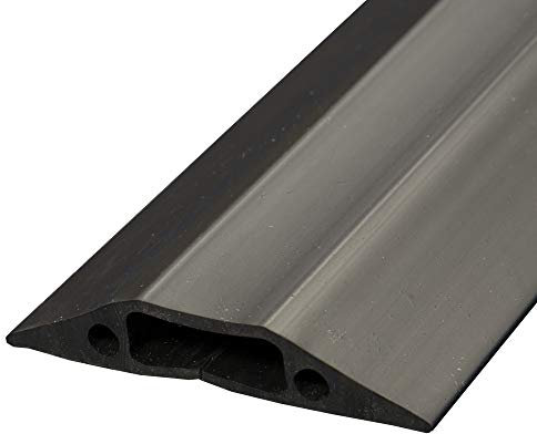 1.5m x 68mm Heavy Duty Rubber Floor Cable Safety Cover Protector - Conduit Tunnel Sleeve – Great for Home (Garage), Office, Warehouse – Walk Over Wire Management - Loops