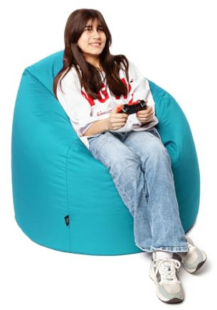 PATCH HOME Patchhome Sitzsack Tropfenform - Türkis für In & Outdoor XXL 420 Liter - mit Styropor Füllung in 25 versch. Farben und 3 Größen