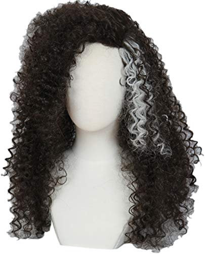 Linfairy Long Afro Curly Perücke Halloween Cosplay Kostüm Perücke für Frauen Erwachsene
