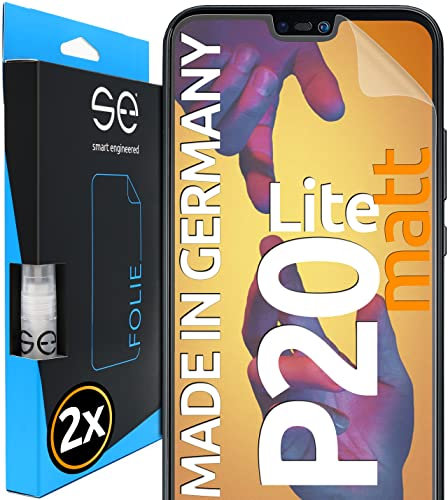 2x se® 3D SCHUTZFOLIE Entspiegelt für Huawei P20 Lite,Anti-Staub, 100% Fingerabdruck & FaceID kompatibel, einfache blasenfreie Installation, Ultra-Klar, Stoß-Kratzfest, aus Deutschland