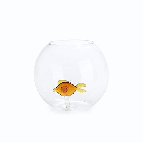 balvi Blumenvase Fish In Form eines Fisches Borosilikatglas 13 x 15 (Durchmesser) cm