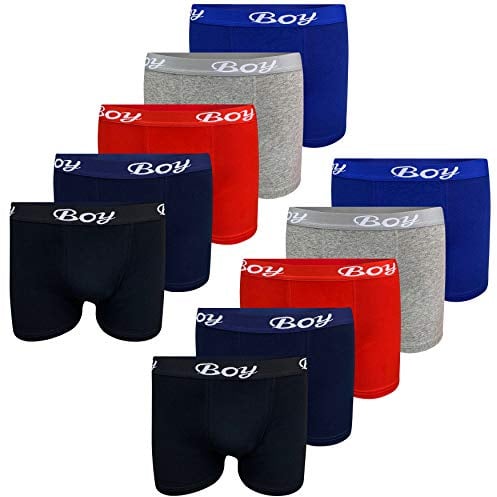 LOREZA ® 10 Jungen Boxershorts aus Baumwolle Gr. 92-170