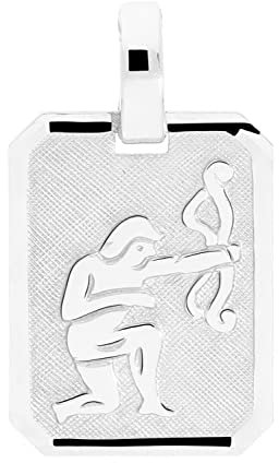 My Gold Damen Herren Sternzeichen Anhänger SCHÜTZE Sterlingsilber 925 (Ohne Kette) Echtes Silber Platte 21mm x 12mm Horoskop Gaudino A-03303-S923-Sch