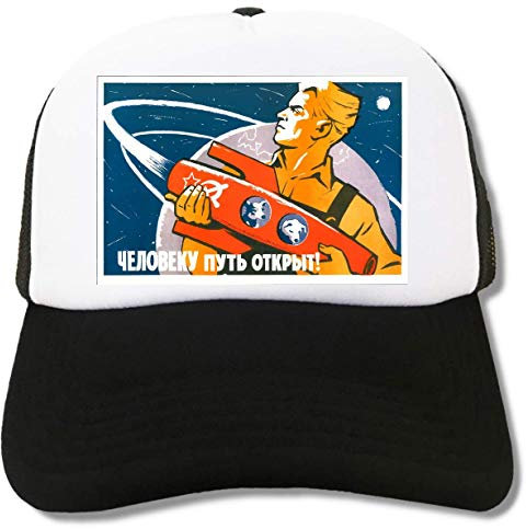 Atprints USSR Space Exploration Communism Poster Trucker Cap Baseball Hat