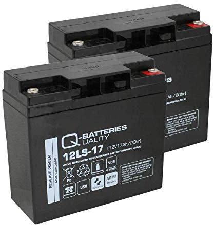 Ersatzakku für Brandmeldezentrale ABB BZK8 BZK20 2 x AGM Batterie 12V 17Ah mit VDs