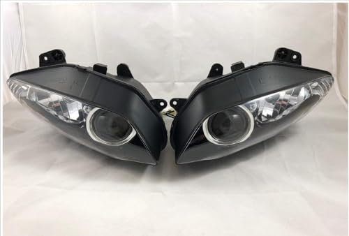 TERAM LOISIRS Scheinwerfer für Yamaha YZF R1 2004-2006, Schwarz, LED, Kunststoff, Klar, Front, Motorradscheinwerfer