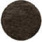 Carpetsale24 Shaggy Hochflor Teppich Braun 80 cm Rund Extra Weich & Waschbar - Jute Rückseite für Fußbodenheizung, Einfarbig & Flauschig für Wohnzimmer & Schlafzimmer