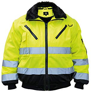 Korntex Hi-Vis Pilotenjacke Arbeitsjacke Wasserdicht Winddicht Gelb - M