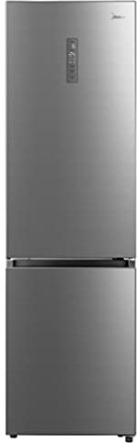 Midea - Frigorífico Combi Inox A++ - No Frost - Libre Instalación – Frigorífico de Gran Capacidad 256 L + 104L Congelador – Control de temperatura táctil - Alto: 2m - Ancho: 59.5 cm - KG7.20XL
