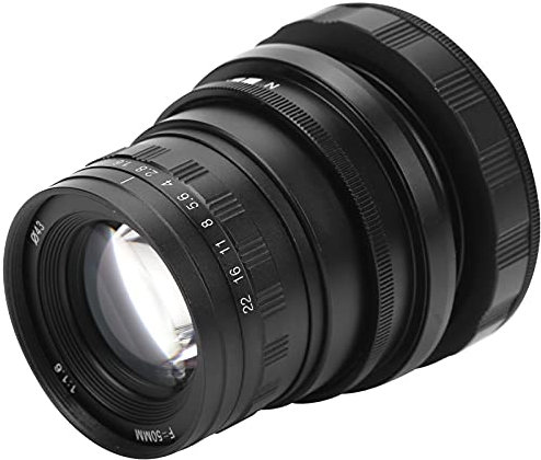 VBESTLIFE Lentille de Décalage D'inclinaison, 50mm F1.6 FX Mount Tilt Manual Full Frame Alloy Lens pour Fuji Mirrorless Camera
