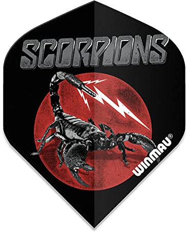 WINMAU Rock Legends Scorpions Rhino Extra Thick Dart Flights - 1 Satz pro Packung (Insgesamt 3 Flüge)
