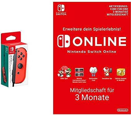 Joy-Con (R) Neon Rot & Switch Online Mitgliedschaft - 3 Monate | Switch Download Code