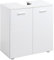 kleankin Mueble para Debajo del Lavabo Armario de Baño de Pared con 2 Puertas y Estante Interior Ajustable Estilo Moderno 60x30x62,5 cm Blanco