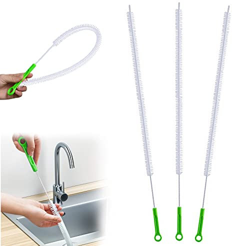 Vegena 3 Stück Drain Reinigungsbürste 71CM Rohrreinigungsspirale Abflussreiniger Bürste Flexibel Abflussreinigungsbürste Lang Rohrreiniger Haare Entferner Schlauchbürsten für Badezimmer Küchen