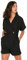Trendyol Women Regular Fit Cache-Coeur Woven Jumpsuit, Combinaison Femme, Black,