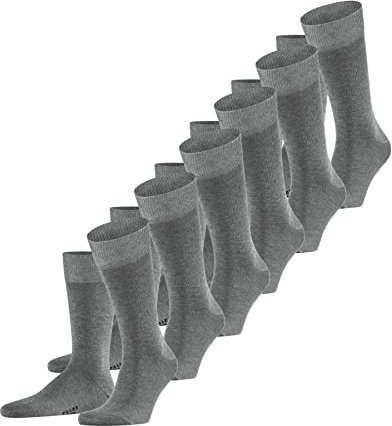 FALKE Herren Happy 6-Pack Socken atmungsaktive Baumwolle verstärkte langlebige Herrensocken ein Allrounder für Business und Alltag Baumwollstrümpfe einfarbig im Multipack 6 Paar | Set aus 6 Paar Baumwollstrümpfen