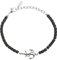 Breil, Collezione Mast, Bracciale Uomo in Acciaio ed Ematite, con Elemento Centrale in Acciaio a Forma di Ancora, Pratica Chiusura a Moschettone, Lunghezza Regolabile 17.5-22.5 cm, Silver e Black