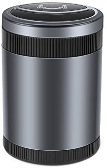 LICHENGTAI Tragbarer Auto Aschenbecher, Autoaschenbecher mit Licht und Automatischem Deckel, Fahrzeug Rauchfreien Aschenbecher für Auto Van Fahrzeug LKW Auto Getränkehalter