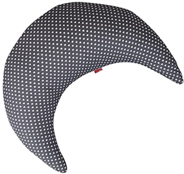 POWER INN Seven Dreams Stillkissen ca. 74x45cm | handliches Schwangerschaftskissen | kurzes Seitenschläferkissen | Waschbar | Stoff aus 100% Baumwolle (Grau)