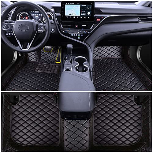 Tapis de Sol pour Citroen C4 Cactus 2018-2019 en Cuir synthétique - pour Toutes Saisons - Imperméable et antidérapant, Noir