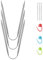 HOTUT Edelstahl Rundstricknadeln,3PCS Metall Rundstricknadeln 23 cm mit 3 Handnähnadel und 3 Nähen Stricken Locking Stitch,Rundstricknadel für Socken,Ärmel und Handschuhe-3.5cm