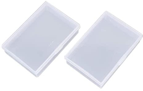 SENRN 2pcs Playing Card Box Transparent Card Case Card Storage Organizer for Gaming Cards