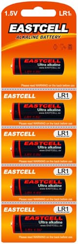 Lot de 5 piles alcalines LR1/N/Lady 1,5 V sans mercure 4001, 4901, MX9100, 910A jetables. EASTCELL