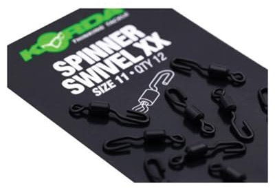 Korda Spinner Swivel XX Size 11 - Wirbel, Karpfenwirbel, Schnellwechsel Wirbel, Hakenwirbel