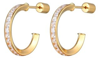 Elli Ohrringe Damen Creolen Stecker mit Zirkonia in 925 Sterling Silber