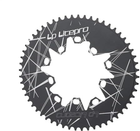 ALEFCO 1 plato de velocidad para bicicleta, resistente al desgaste, ovalado, de aleación de aluminio, placa de dientes 110 130BCD, accesorios ovalados para bicicleta 52/54/56/58/60T (b)