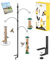 iBorn Shepherds Hooks For Outdoor Bird Feeders Hanging Bird Feeder Pole Clamp On Deck Hook 114cm Shepherds Hook Hangers Deck Railing Tri-Hooks New (Feeders are Not Included)