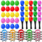Cididu 60 Pcs Kids Musical Instruments with 20 Pcs Egg Shaker, Wrist Hand Band Bells and Sand Hammer Shaker - Early Learning Percussion Toy for Music Lovers