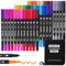 Tongfushop Brush Pen Set, 36 Farben 1-5 mm/Fineliner 0,4 mm Filzstifte Dicke und Dünne für und Erwachsene, Dual Tip Pinselstifte Aquarell Marker für Bullet Journal, Malbücher, Handlettering