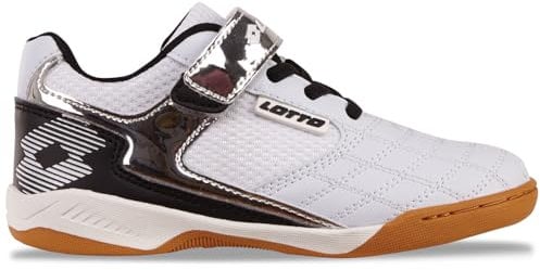 LOTTO Flitter K, Zapatillas, Blanco y Plateado, 28 EU
