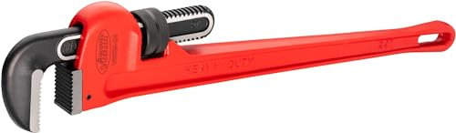VIGOR Rohrzange V5639-24, für Rohre bis 76 mm (3), Maulöffnung bis 88 mm, robuster Gusseisenkörper, schnelle Verkantung durch Feder, grobe Verzahnung für sicheren Halt