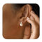 Halora Pearl Earrings, Gold Pearl Stud Earrings for Women Dainty Gold CZ Diamond Earrings Trendy Hypoallergenic Wedding Earring for Women Bridesmaid Gift 12mm
