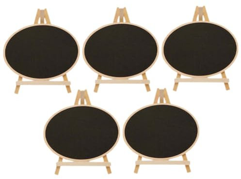 PRETYZOOM 5St Desktop-Tafel schwarze Tafel, Kreidetafel kleines Tafelschild Tafel mit Ständer Memo-Tafel write board zeichentusche Tafelschild für den Tisch kleine Löschtafel Buchsbaum Black