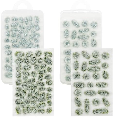 Attuslla 78 Statische Grass Statisches 2 Größe Static Grass Tuft Weiß Grasbüschel Miniatursträucher Büsche für Miniatur Tabletop Modelleisenbahn Geländebau