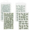 Attuslla 78 PCS Touffe d'herbe Statique, Blanc Herbe Artificielle Modèle, Modèle Arbres Gazon Lichen pour Feuillage pour Le Chemin de Fer de Paysage de Train