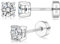 Boucles d’oreilles en Moissanite pour Femmes,Argent Sterling 925,5MM Clous d’oreilles en Or 14K,Couleur D VVS6 Diamant Simulé,Boucles d’oreilles à Dos Plat Ipoallergéniques,Cadeau de Bijoux Argent