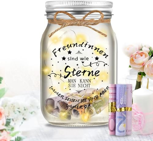 HUIKUANGEU Beste Freundin Geschenke,Geschenk Beste Freundin,Led Flaschenlicht,Geschenke für Freundin,Geschenke für Frauen Freundinnen,Beleuchtete Flasche,für Freundin Freundschaftsgeschenke